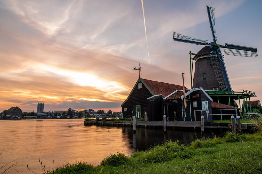 dutch windmill landscape